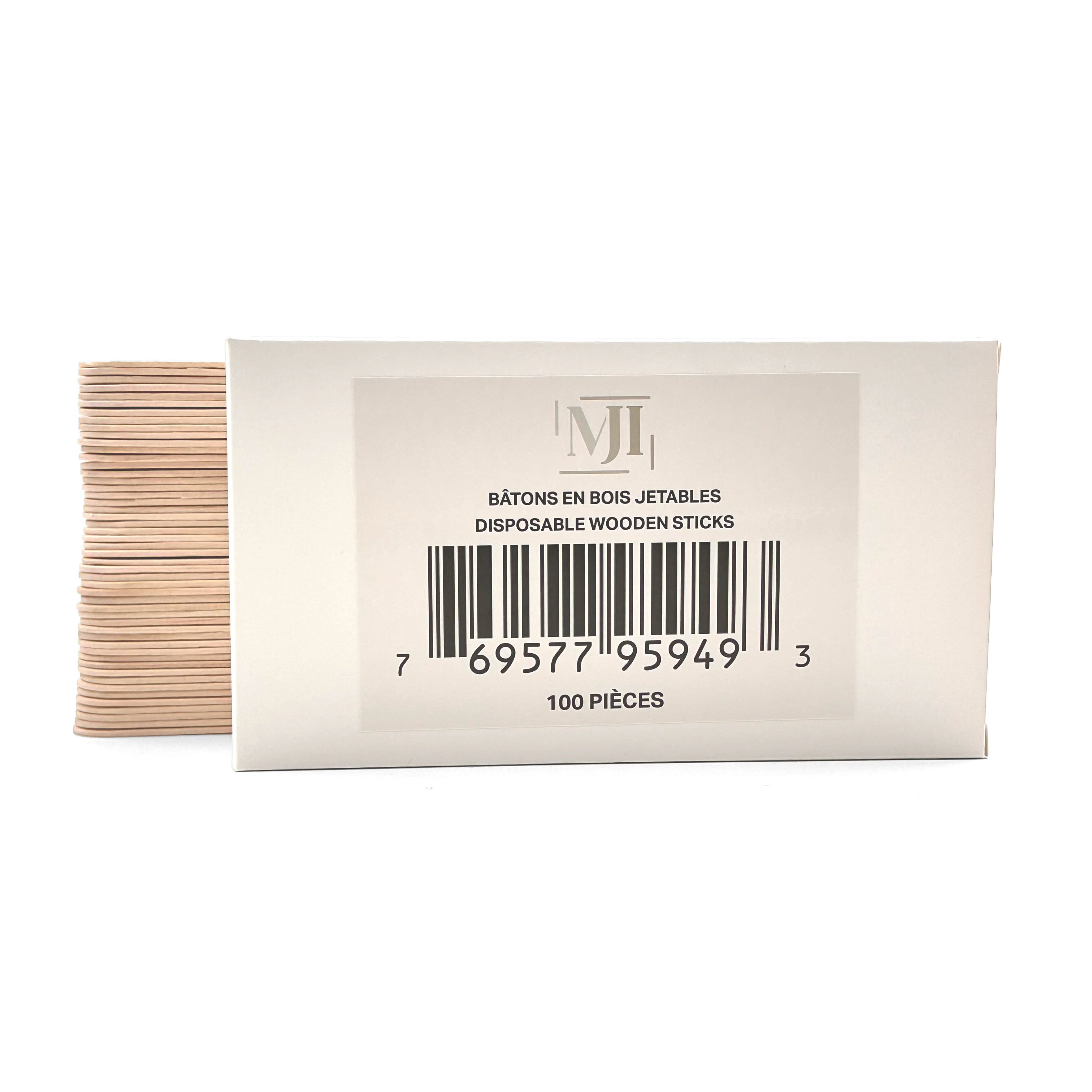 disposable wooden sticks, spatulas for waxing 