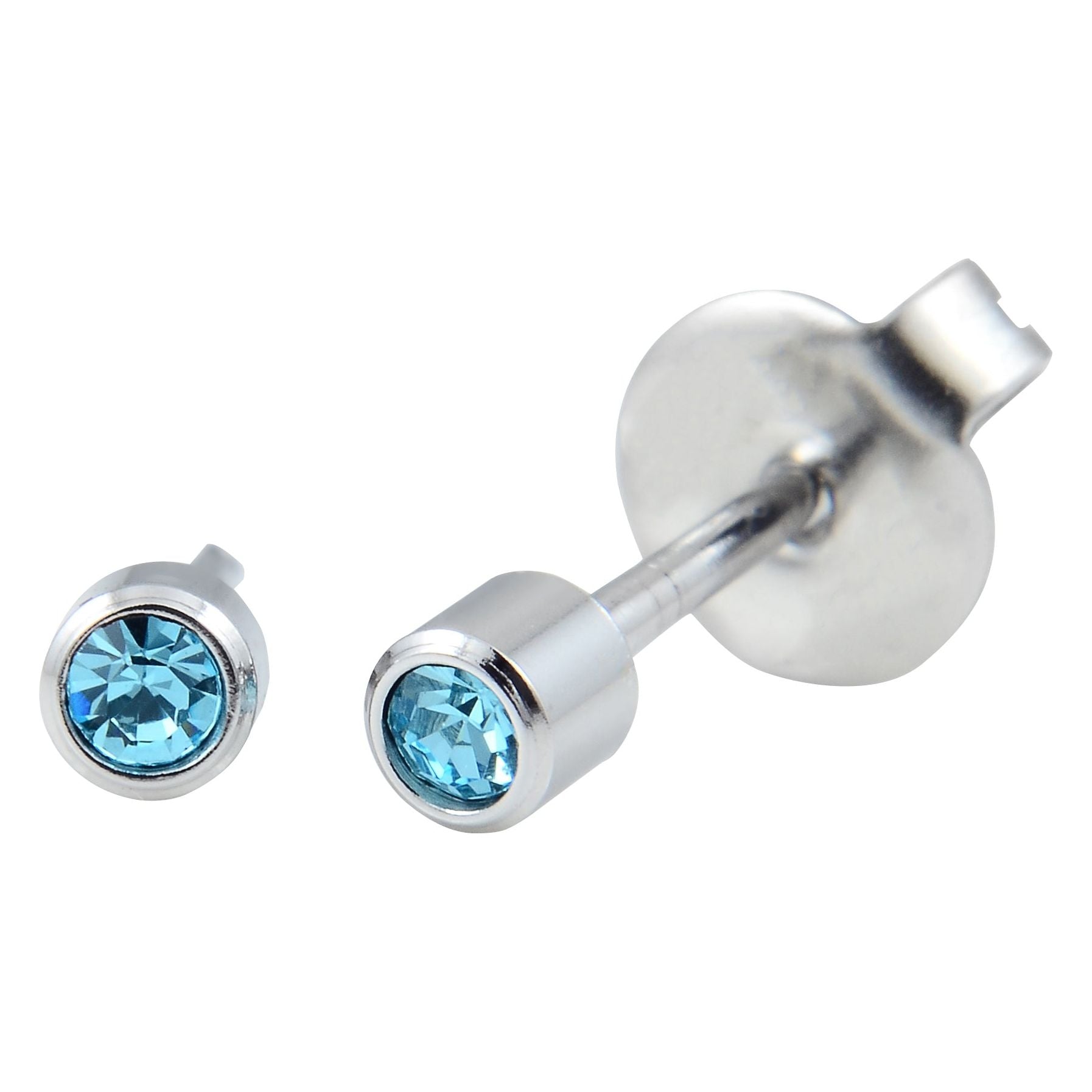 P100 - Surgical Steel Aquamarine (3mm)