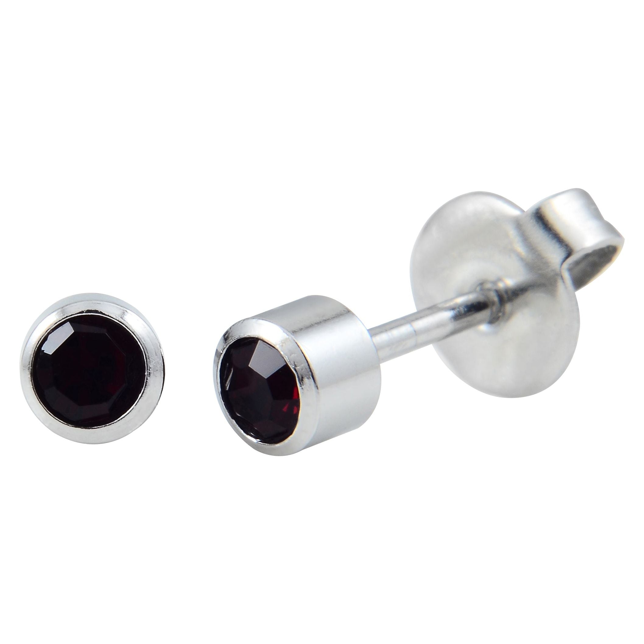 P104 - Surgical Steel Garnet (4mm)