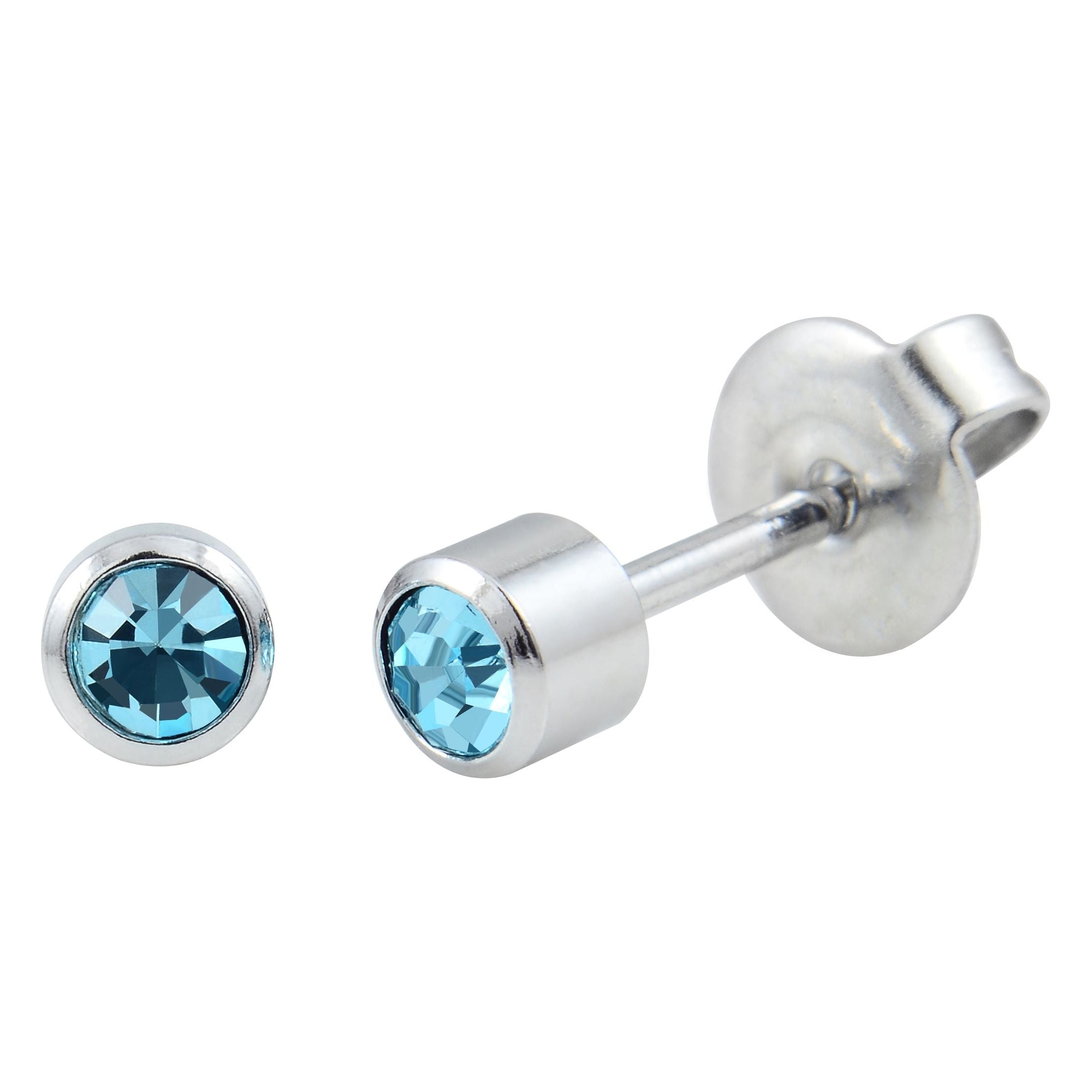 P106 - Surgical Steel Aquamarine (4mm)